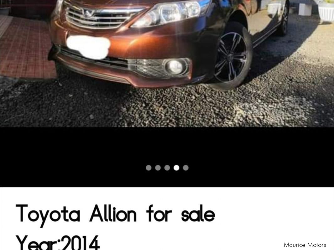 Toyota Allion in Mauritius